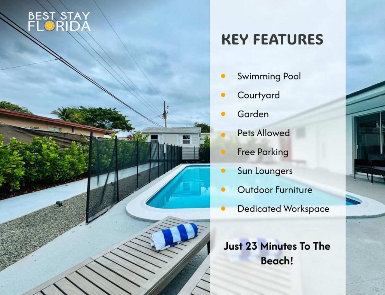 פורט לודרדייל Tropical Villa Pool Courtyard & Garden View מראה חיצוני תמונה